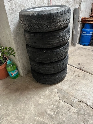 Set 5 jante originale Skoda / VW 15” 5x100 + anvelope 195/65 R15 - imagine 4