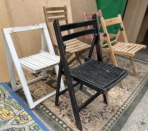 5 buc Scaune Diverse din Lemn; Scaun pliant; Scaun de gradina   terasa   balcon
