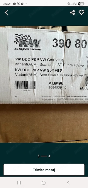 Suspensie Reglabila KW DDC Plug & Play - Golf 7 R Variant / Cupra ST 4Drive - Cod 390 80 039 - imagine 3