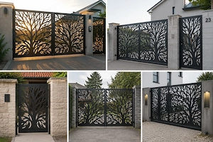 Porți metalice cu modele tăiate LASER - Design unic personalizat | Brașov