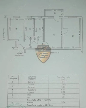 3 camere Inel II - Caragiale parcare renovat gaze, balcon et 1/4, 50mp, boxa A/C - imagine 9