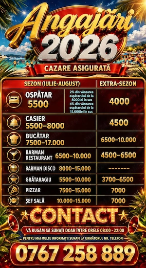 Angajam pe litoralul romanesc. 