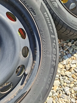 Jante originale tabla OPEL 9815311677 205/60R16 - cu anvelope iarna Hankook - imagine 8