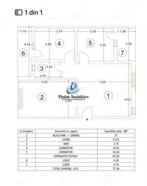 Apartament 3 camere, 2 balcoane, Precista Zona Mall - imagine 2