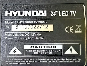 Vand TV Led Hyundai- Model: 24HYL500 LEV- FullHD - imagine 5