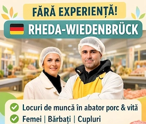 locuri de muncă la fabrica de carne în Germania 
