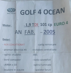 Volkswagen Golf 4  - imagine 5
