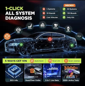 Vând tester auto profesional Autel MK900, model nou (2026), neactivat - imagine 5