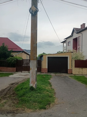 Vand ușă de garaj tip rulou electrică de aluminiu maro
