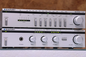 Mini Sistem Hi-Fi Rare Blaupunkt Micronic A-60 & T-60, Argintiu, Retro