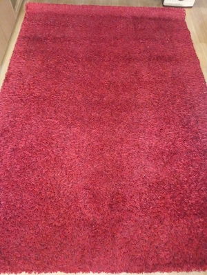 Covor modern fir lung Shaggy Acasă Maya   160x230 cm, roșu bordeaux