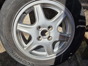 Jante aliaj BBS originale VW si anvelope 195 65 r15 4x100 - imagine 2