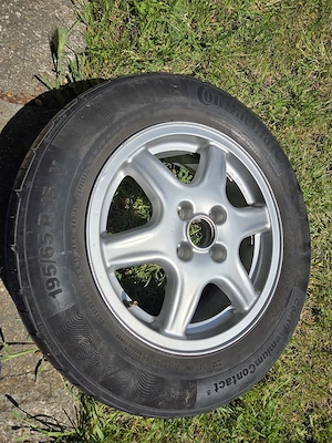 Jante aliaj BBS originale VW si anvelope 195 65 r15 4x100 - imagine 5