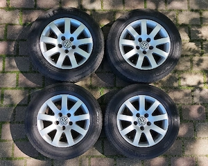 Set 4 jante aliaj R 15 pentru VW, Audi, Skoda, Seat + Anvelope de vara 205/60 R15