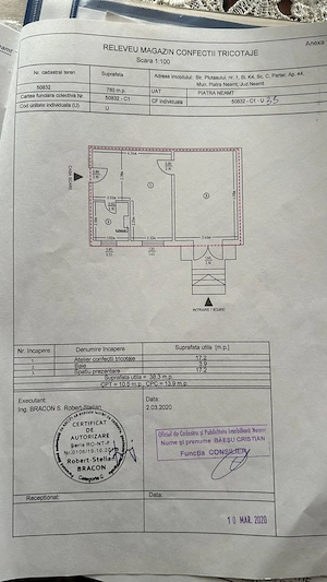Spatiu comercial   Garsoniera, parter, intrare exterior, Piata Bistrita - imagine 3