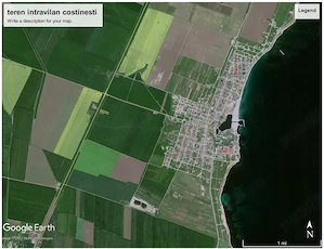 Teren intravilan 7187 m  Costinești, in prima linie cu DN CT- MNG