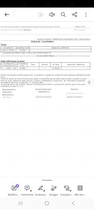  Teren agricol  de vânzare 2,2 ha ,Mosnita Noua  albina,38.000 Euro euro