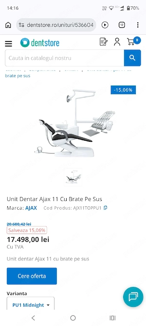 Vand Unit dentar Ajax PU1 Midnight