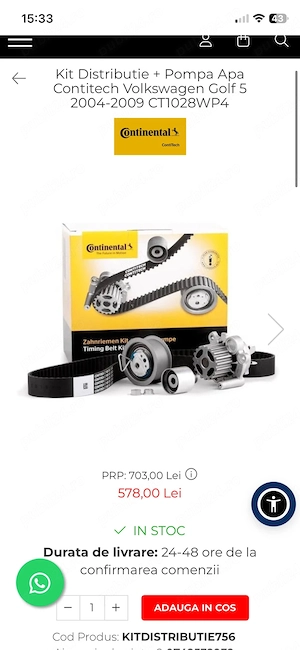 kit distributie 1.9 tdi BLS