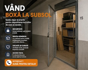 Vand boxa de depozitare Exigent Plaza Residence