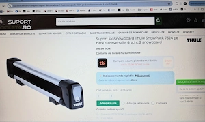 Vând bare transversale + suport ski Thule. - imagine 5