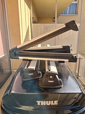 Vând bare transversale + suport ski Thule. - imagine 3