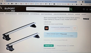 Vând bare transversale + suport ski Thule. - imagine 4