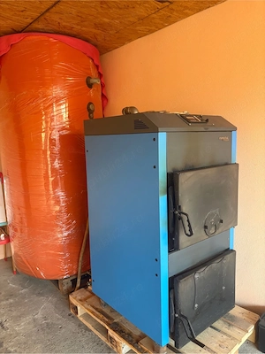 Centrala combustibil solid 45 kw Romstal Vision + Puffer 1000 l Feroli