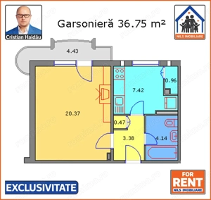 Garsoniera superba de inchiriat la Brancoveanu! Renovata, mobilata - imagine 10