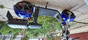 Scuter electric Harley CC10, motor 1500W, roți late, 25km h fără permis, Acumulator Litiu, albastru - imagine 2