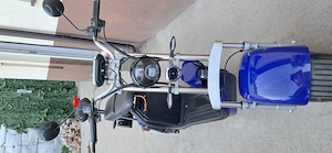 Scuter electric Harley CC10, motor 1500W, roți late, 25km h fără permis, Acumulator Litiu, albastru - imagine 4