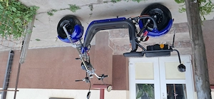 Scuter electric Harley CC10, motor 1500W, roți late, 25km h fără permis, Acumulator Litiu, albastru