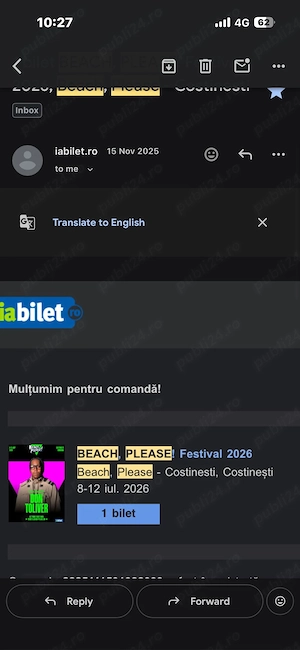 bilet beach please