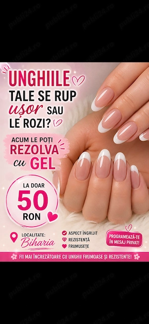 Unghiuțe cu gel pt unghii sensibile 