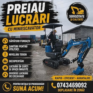 Escavari, sapaturi fundații, etc