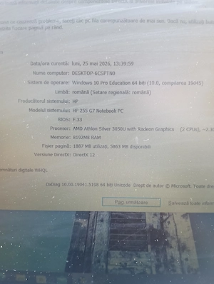 Vând laptop HP 255 G7