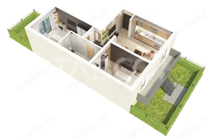 Apartament cu gradina si 3 camere decomandate de vanzare Doamna Stanca