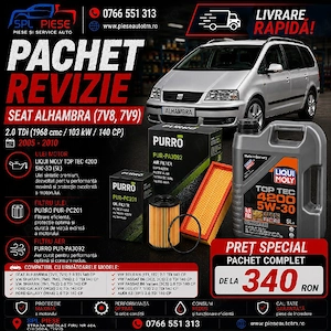 Pachet revizie complet pentru Seat Alhambra (7V8, 7V9) 2.0 TDI 140 CP!