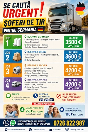 Sofer Tir Germania Belgia. detalii la telefon - imagine 2
