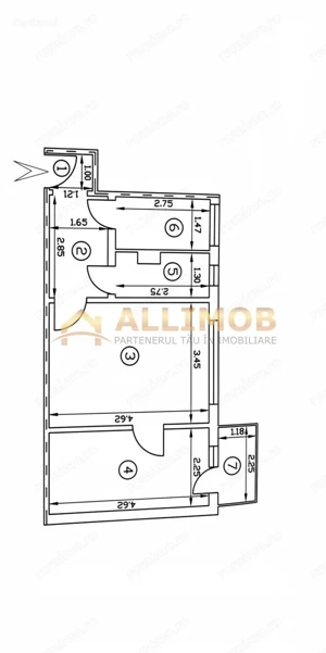 Apartament 2 Camere de vanzare  #238;n Vest Ploiesti – Centrala Proprie, Termopan, Etaj 3 | 51.900 E - imagine 15