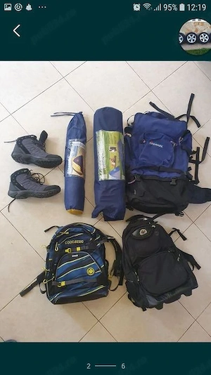 Cort, sac dormit, incaltaminte drumetie, 43 si 38, bete drumetie, etc