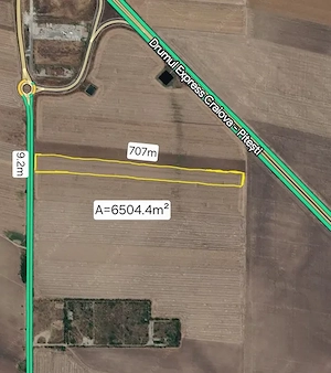 Teren extravilan arabil S=6500mp
