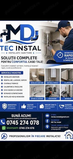 Instalator Sanitar Tecuci