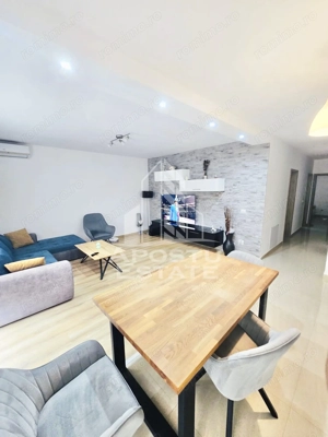 Apartament cu 3 camere si 2 bai, mobilat si utilat in Giroc la parter.