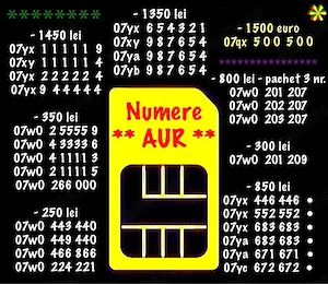 Numar Aur Preferential Rar Numere Gold Vip