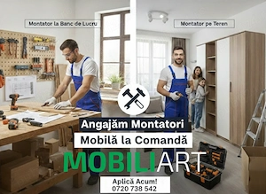 MobiliArt angajeaza montatori pentru montaj la banc si montator de teren