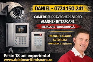 INSTALARE AUTORIZATA Camere Video de Supraveghere Interfoane Alarme 