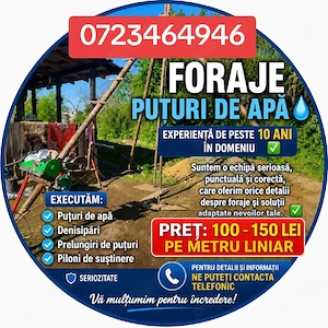 foraje puțuri apa 