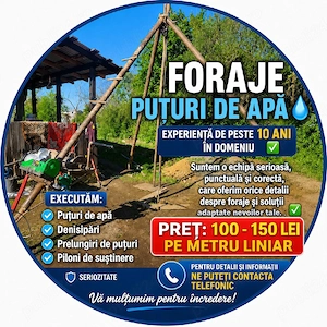 foraje puțuri 