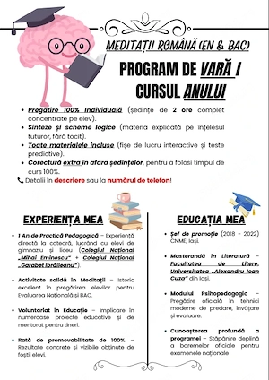 Meditații ROMÂNĂ   Evaluare Națională   BAC   Individual   Grup  